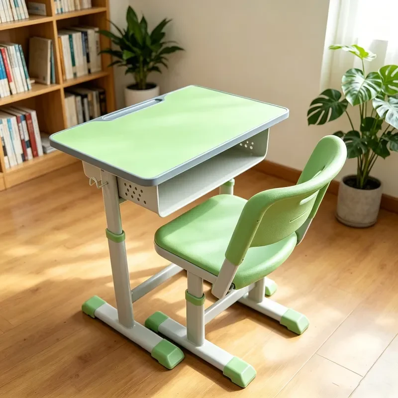 Modern Durable Classroom Furniture Set Adjustable Height Middle School Desks and Chairs for Students Study Table and Chair
