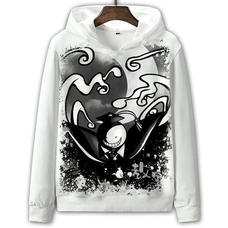 

New Assassination Classroom Hoodie Long Sleeve Unisex Sweatshirt Warm Comfortable Cartoon Anime Print Crew Neck Pullover