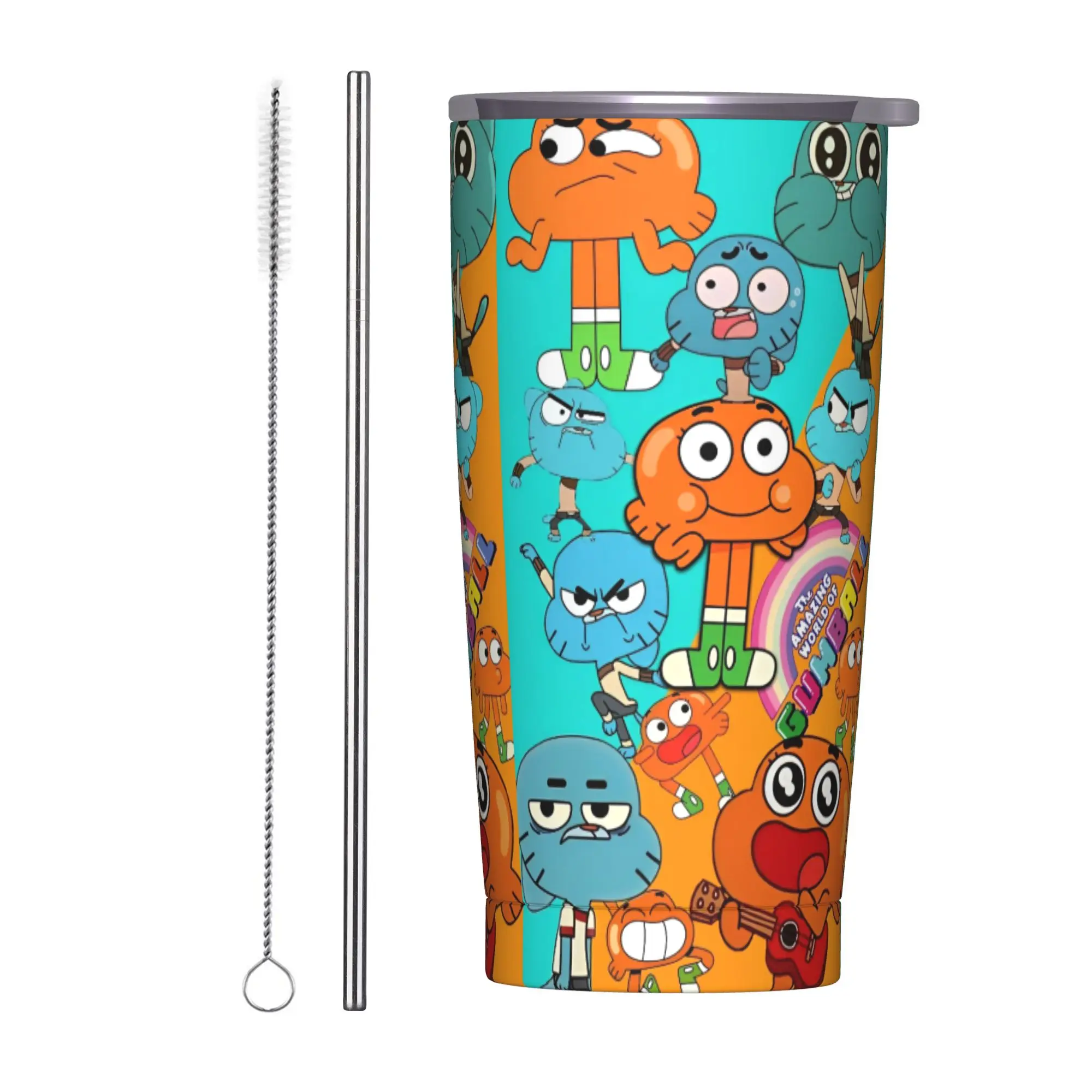 

Стакан Gumball с вакуумной изоляцией, игровая термочашка, термос, дорожные уличные кружки, защита от проливания, 20 унций