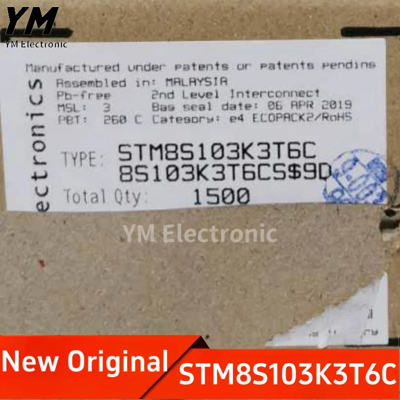 New Original STM8S103K3T6C LQFP-32 16MHz 8KB flash memory 8-bit Microcontroller MCU