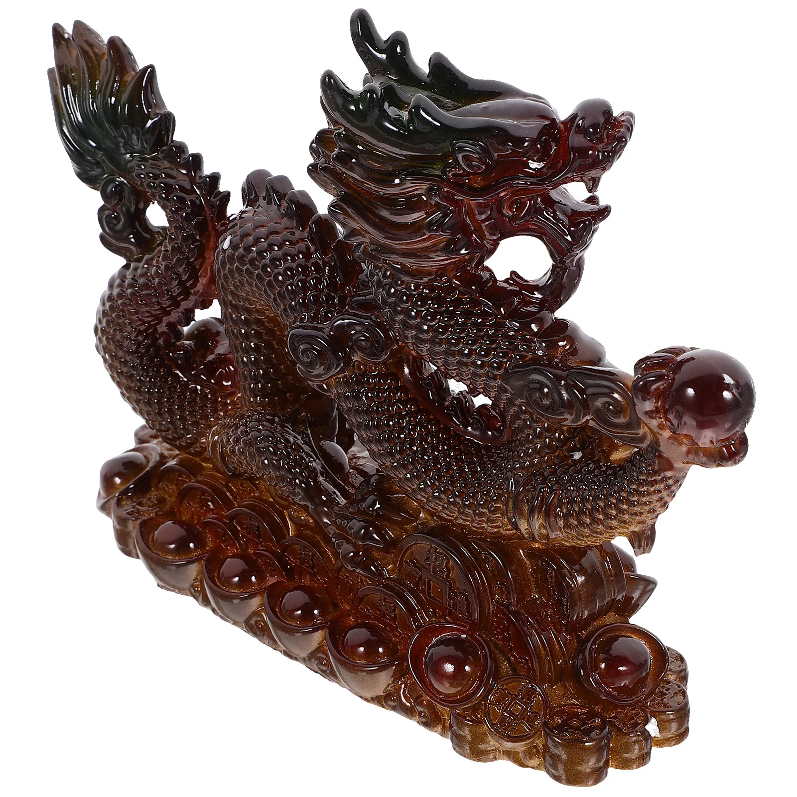 

Color Changing Pet Resin Sculpture Desktop Dragon Ornament Creative Home Decor Wealth Figurines Animals Statue
