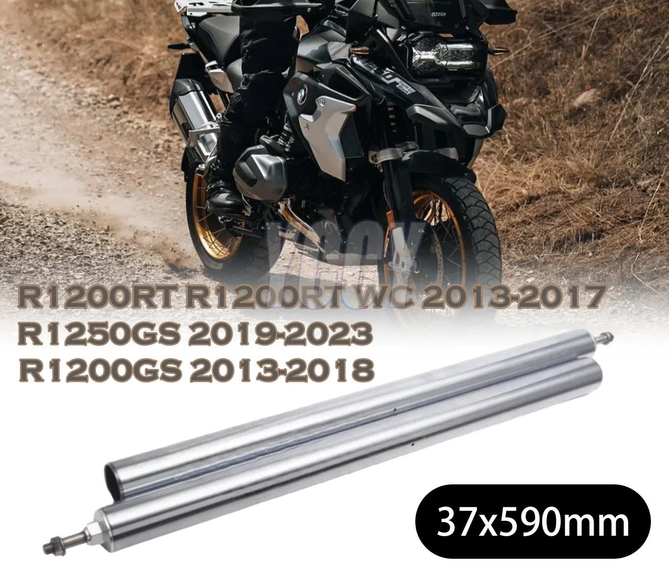 37x590MM MOTO Front Fork Inner Tube Outer Pipes Set For BMW R1200GS 2013-2018 R1250GS 2019-2023 R1200RT R 1200 RT WC 2013-2017