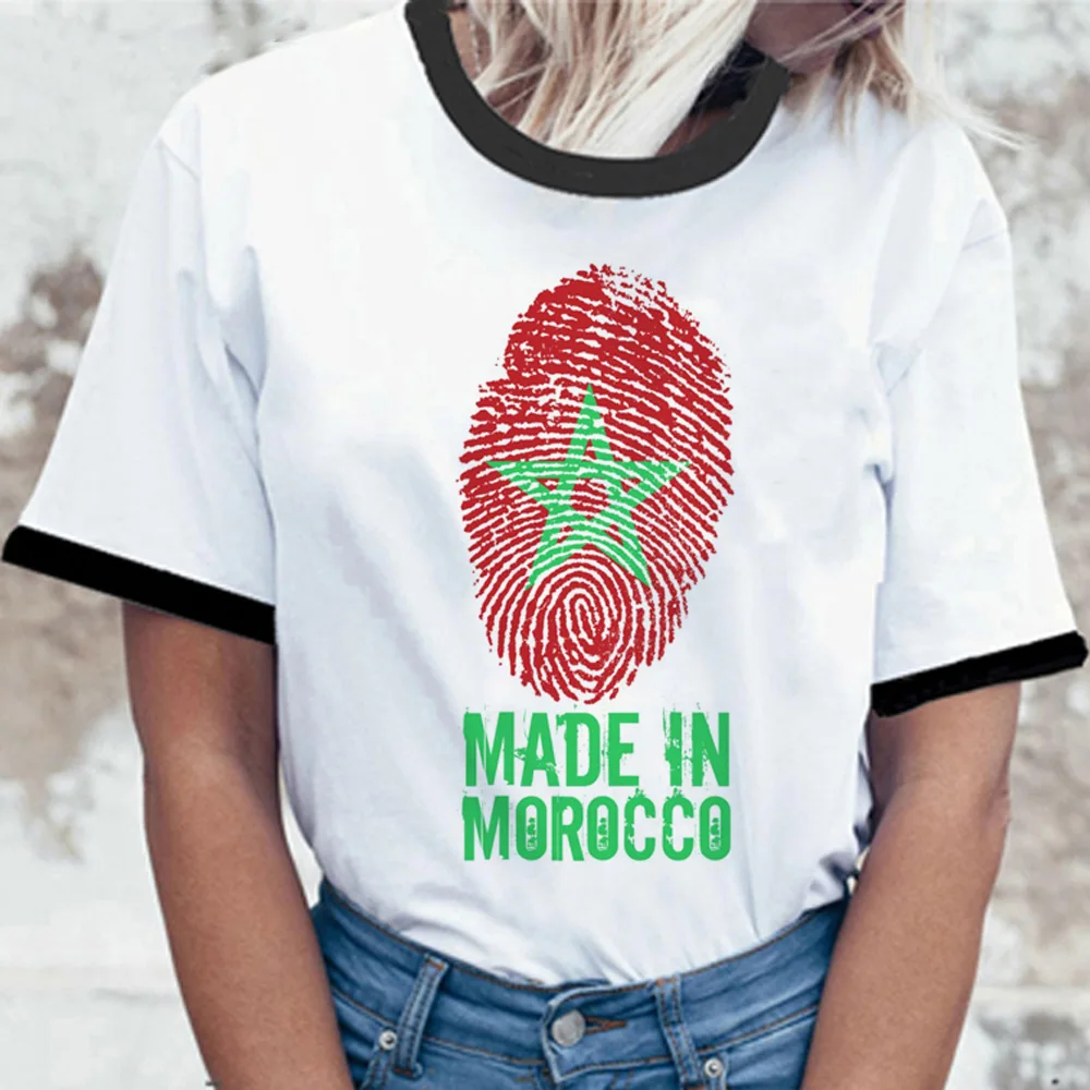 

Maroc Morocco tshirt women harajuku comic summer t-shirts female graphic designer manga clothing