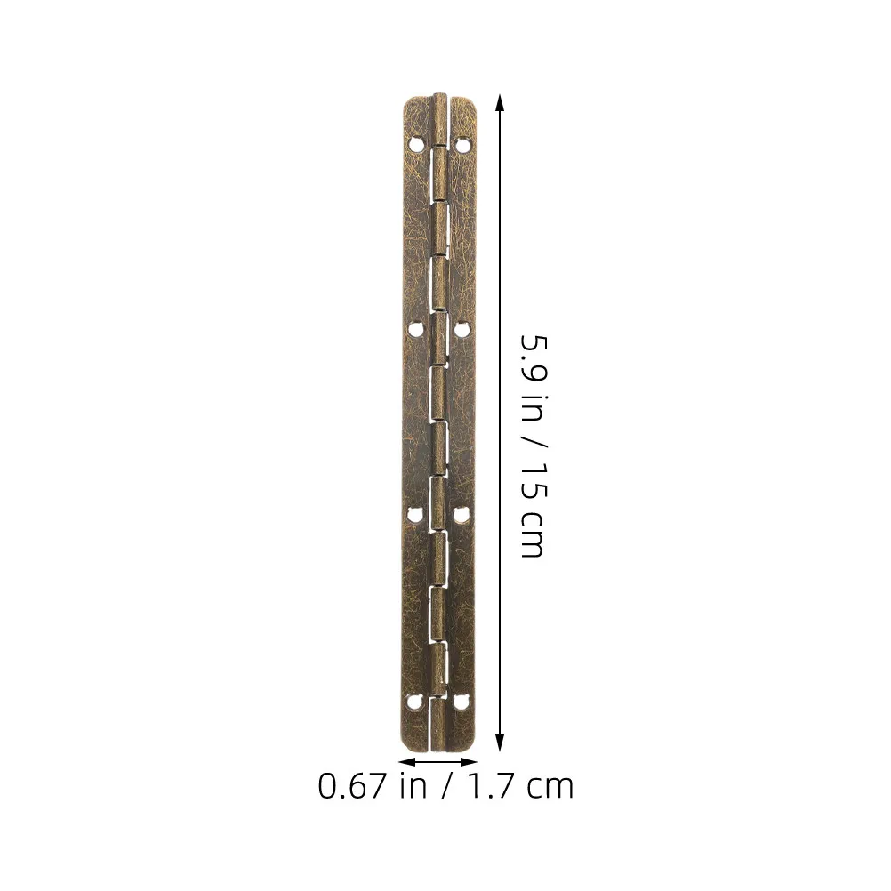 4Pcs Piano Hinges Stainless Steel Decorative Continuous Heavy Duty for Jewelry Boxes Wooden Cabinets Jewelry Box Parts Hardware