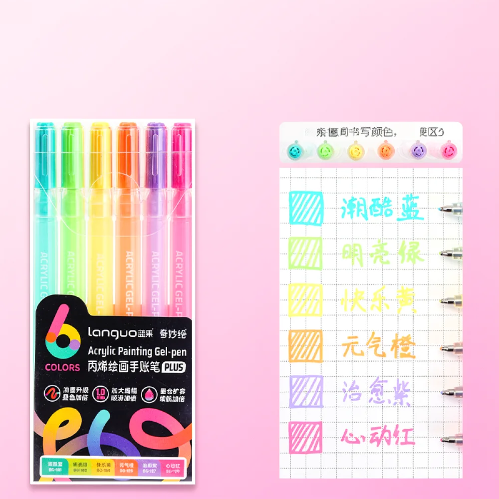 For For Mujiang Paint Markers Drawing Art Supplies Student Stationery Journaling Scrapbook Decor Smooth Writing Permanent Set