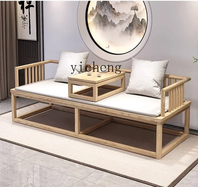solid wood small apartment living room household sofa bed dual-purpose bed push-pull recliner