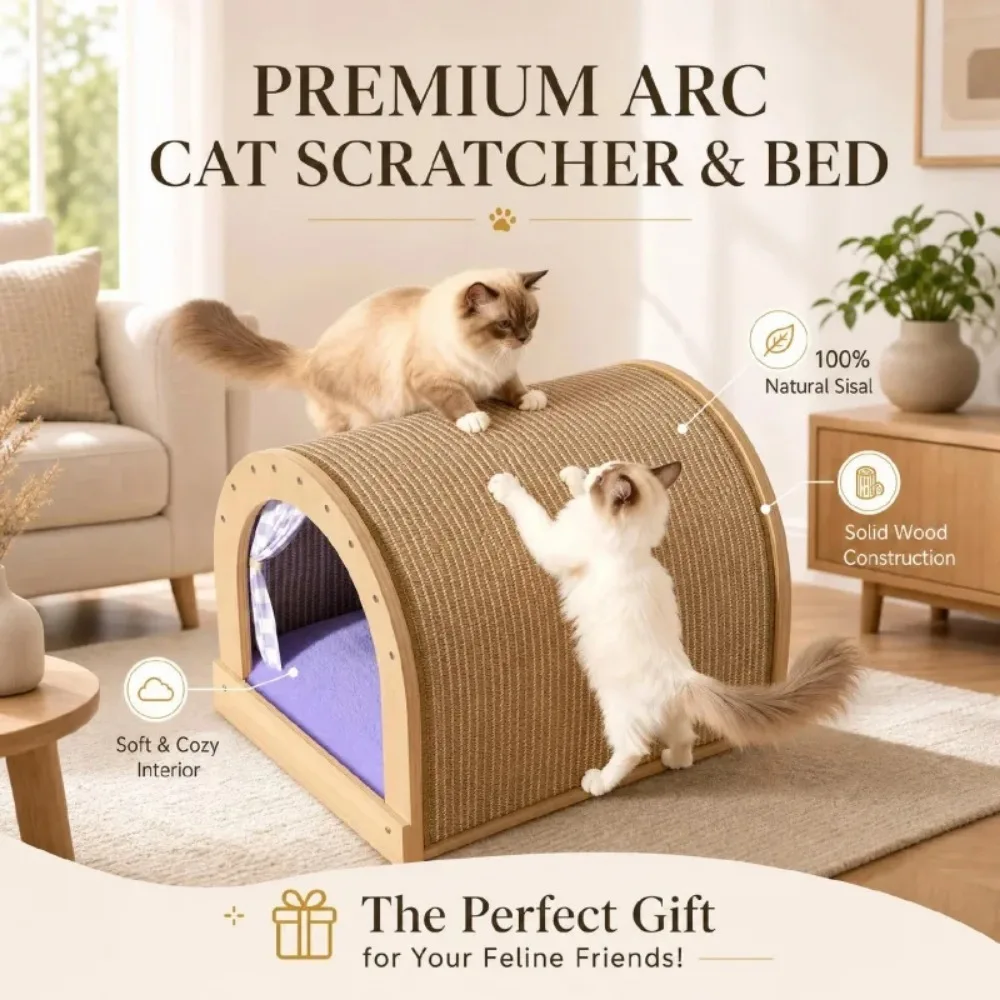 Cat Scratching Board Integrated Four Seasons Universal Wear-resistant Non-dandruff Grinding Claws Super Pet Cat Toy Cat Litter