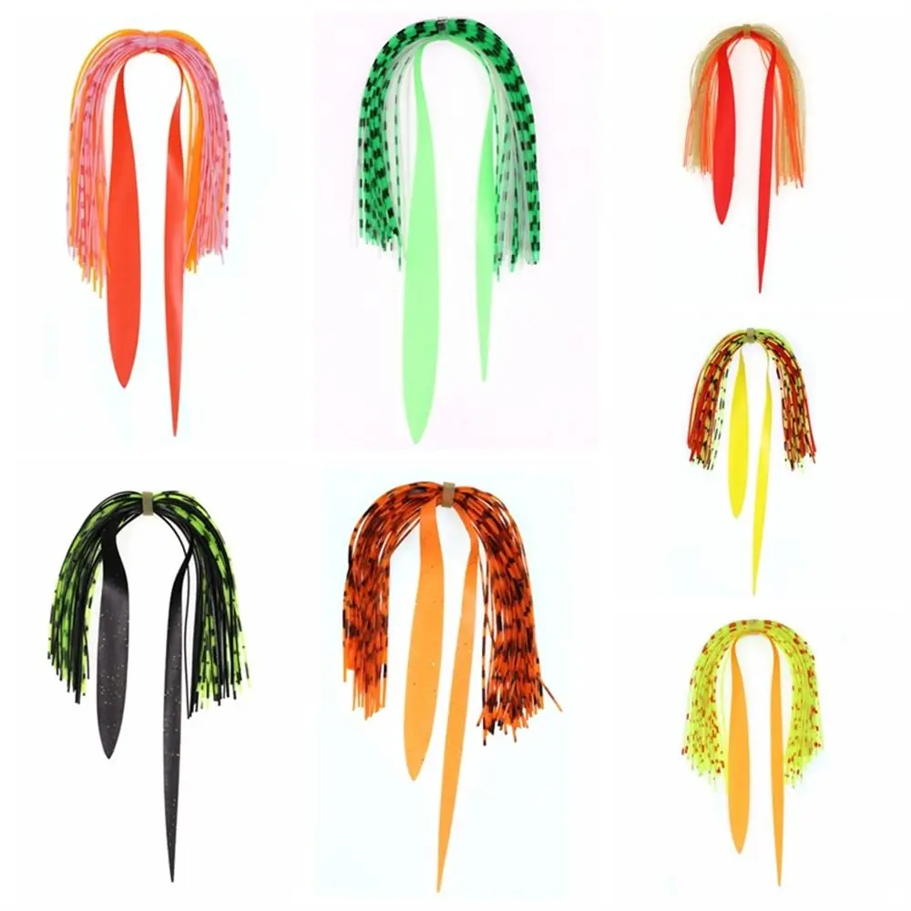 Fish Tackle 40 Strands Silicone Skirt Trailer Silk Fly Tying Jig Lures Skirt Multi Color Artificial Skirt Tying Material Madai