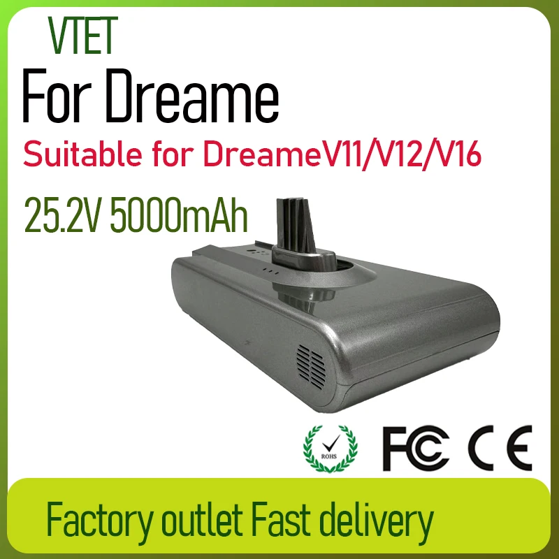 2026 Original Replacement Battery for Dreame V11 V11SE V12 VVT1 VVN6 VVN5 VVA1 V12pro Wireless Vacuum Cleaner 10C Battery Pack