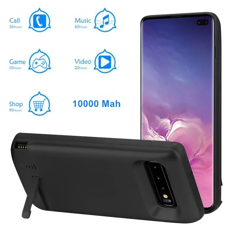 พาวเวอร์แบงค์บางเฉียบ 10000mAh สำหรับ Samsung Galaxy S25 Plus S24 Ultra S23 S22 S10 S10e Note 8 9 10 20 S20 FE S21 เคสชาร์จแบตเตอรี่