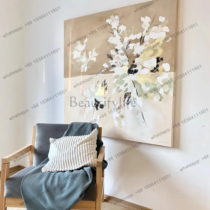 LJY French medieval style living room background wall decorative painting advanced sense