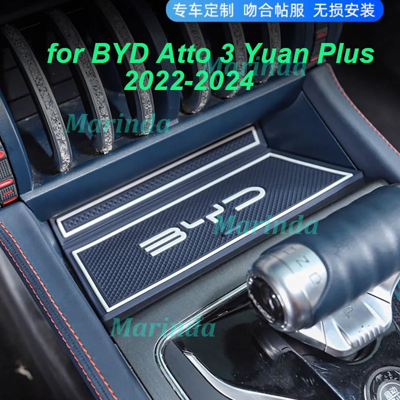 

Car Door Slot Pads for BYD Atto 3 Yuan Plus 2022-2024 Door Groove Mat Cup Mat Anti-Slip Mat Dustproof Cover Interior Accessories
