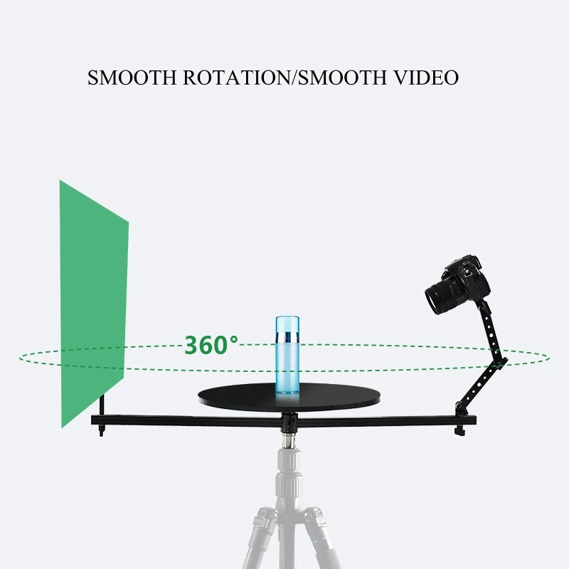 قرص دوار بانورامي للتصوير الفوتوغرافي الاحترافي 360 درجة °   منصة تصوير الفيديو ذات الدوران المحيطي، كشك الصور في الاستوديو