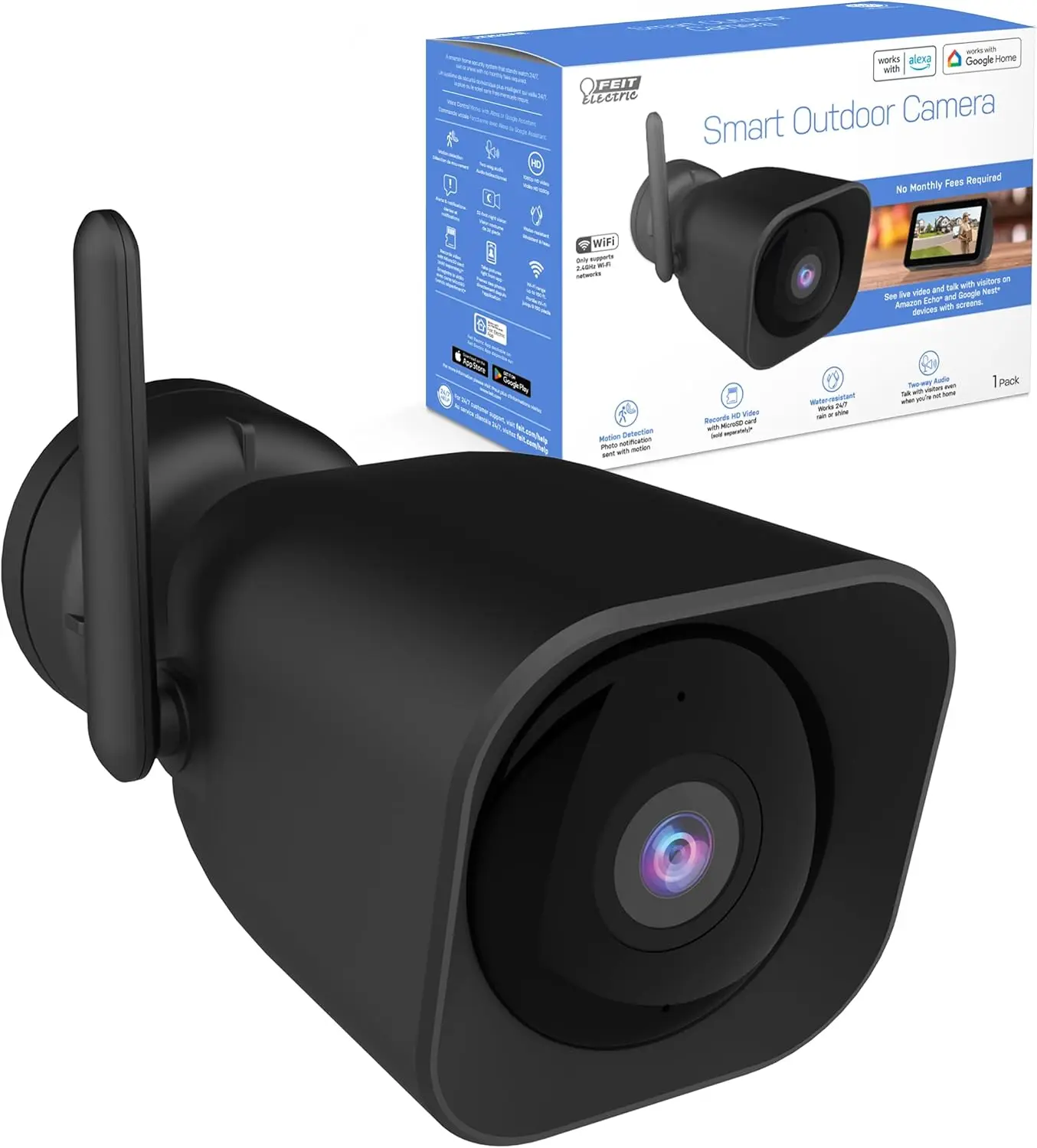 

1080p HD Outdoor WiFi Smart Home Security Camera with Night Vision for Enhanced Home Safety