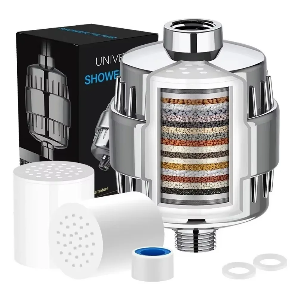 15-20 Stages High Household To Remove Chlorine Fluoride Heavy Metals Filtered Soften Hard Water for Shower Head Cleaning Purifie