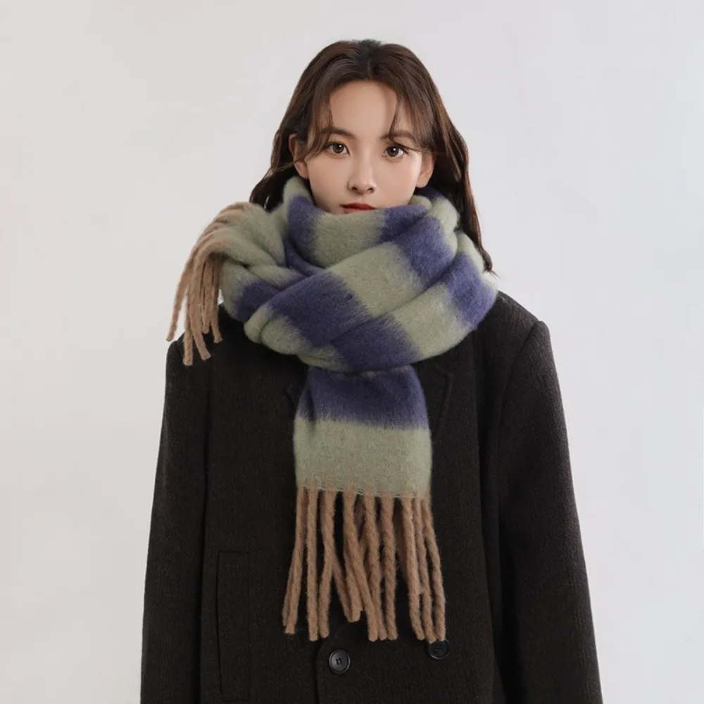 

Модный кашемировый шарф с длинными кисточками, ветрозащитный морозостойкий шарф, шаль, утолщенная пашмина для женщин