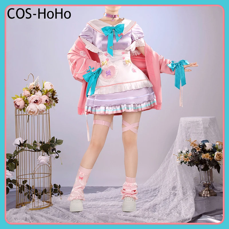 

COS-HoHo Vtuber Ratna Petit Game Suit Elegant Lovely Dress Uniform Cosplay Costume Halloween Carnival Party Role Play Outfit