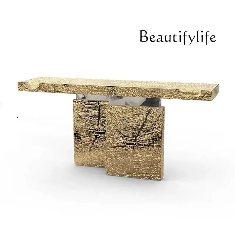 Light luxury marble entrance table villa living room designer entry against the wall entrance table corridor decoration table