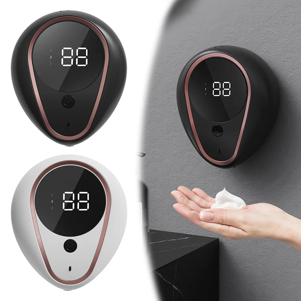

Automatic Soap Dispenser Wall Mount Foam With 3 Gear Adjustable Hand IPX5 Waterproof Sanitizer Machine Rechargeable Foam Device