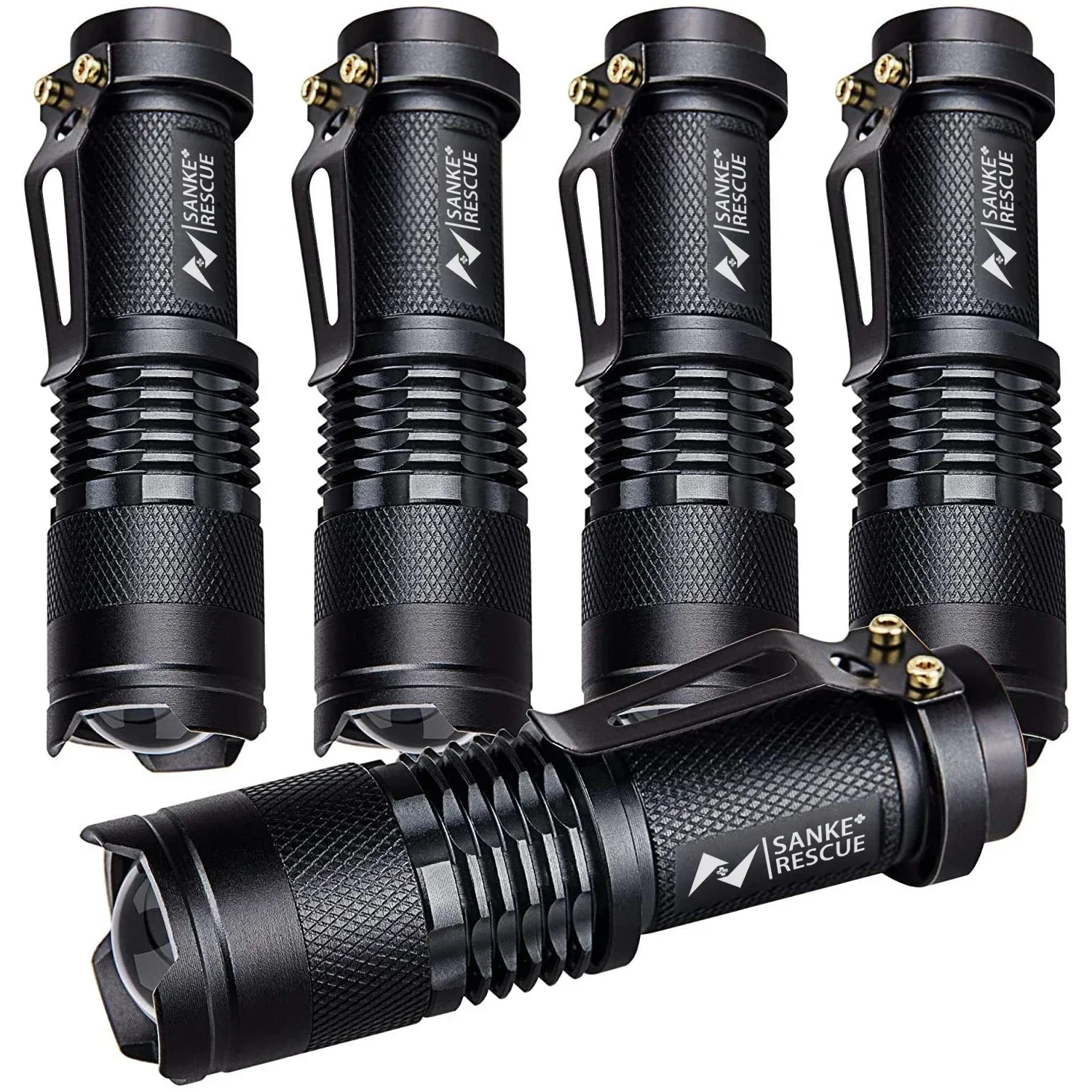 1-5 Waterproof Tactical Flashlights Portable LED Camping Lamps 3-Mode Handheld Powerful LED Torch Light Lanterns Self Defense