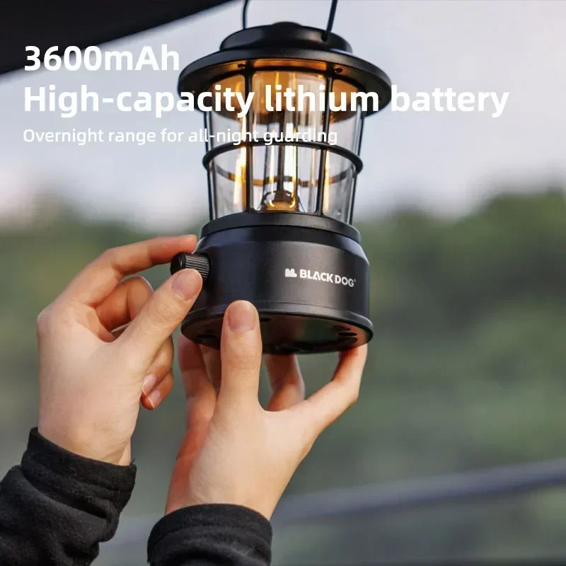 بلاك دوج المحيطة المحمولة قابل للتعديل ضوء خمر corative التخييم ضوء خيمة ضوء الجدول مصباح قابلة للشحن دي ضوء التخييم