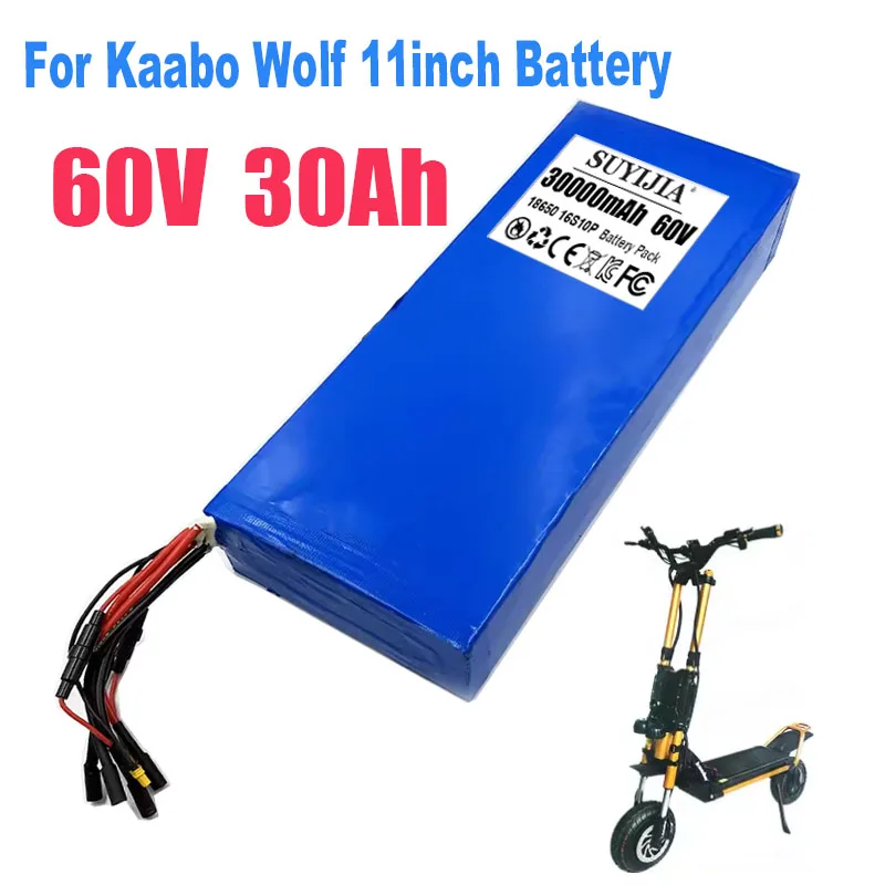 Original Kaabo Wolf Warrior 11 60V 30Ah Battery 11inch Scooter Electric WolfWarrior11 Skateboard Charge Accessories