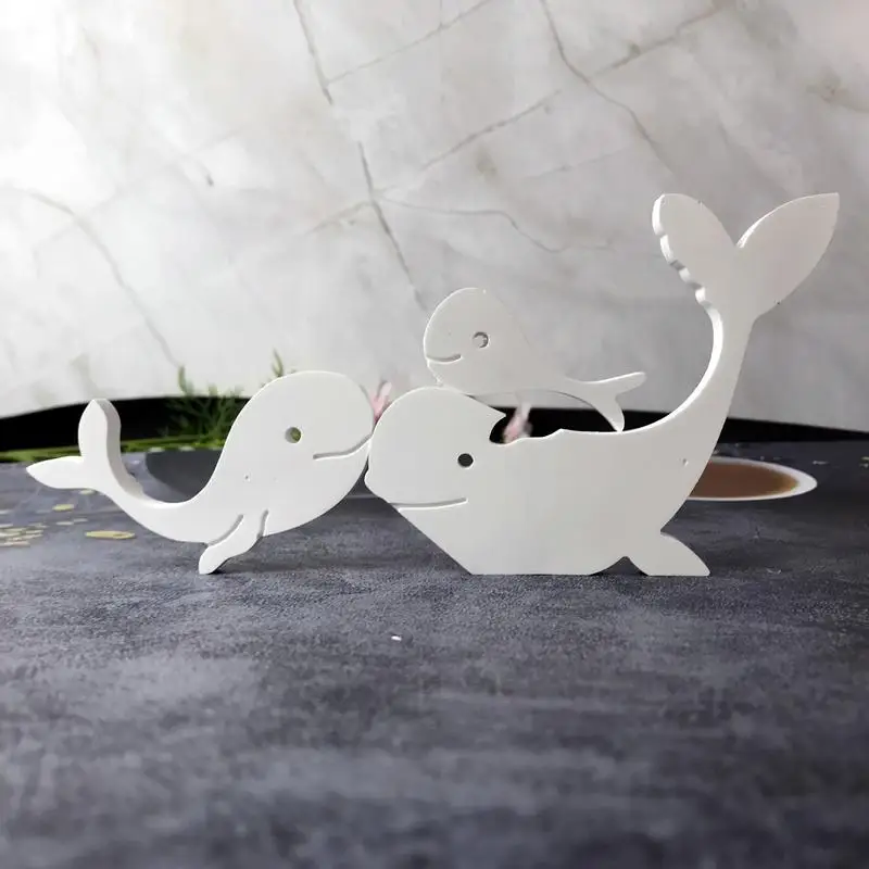 Whale Fondant Mold Resin Mold Silicone Art Epoxy Casting Chocolate Fondant Molds Ornament Design Silicone Three Whale Shape Mold