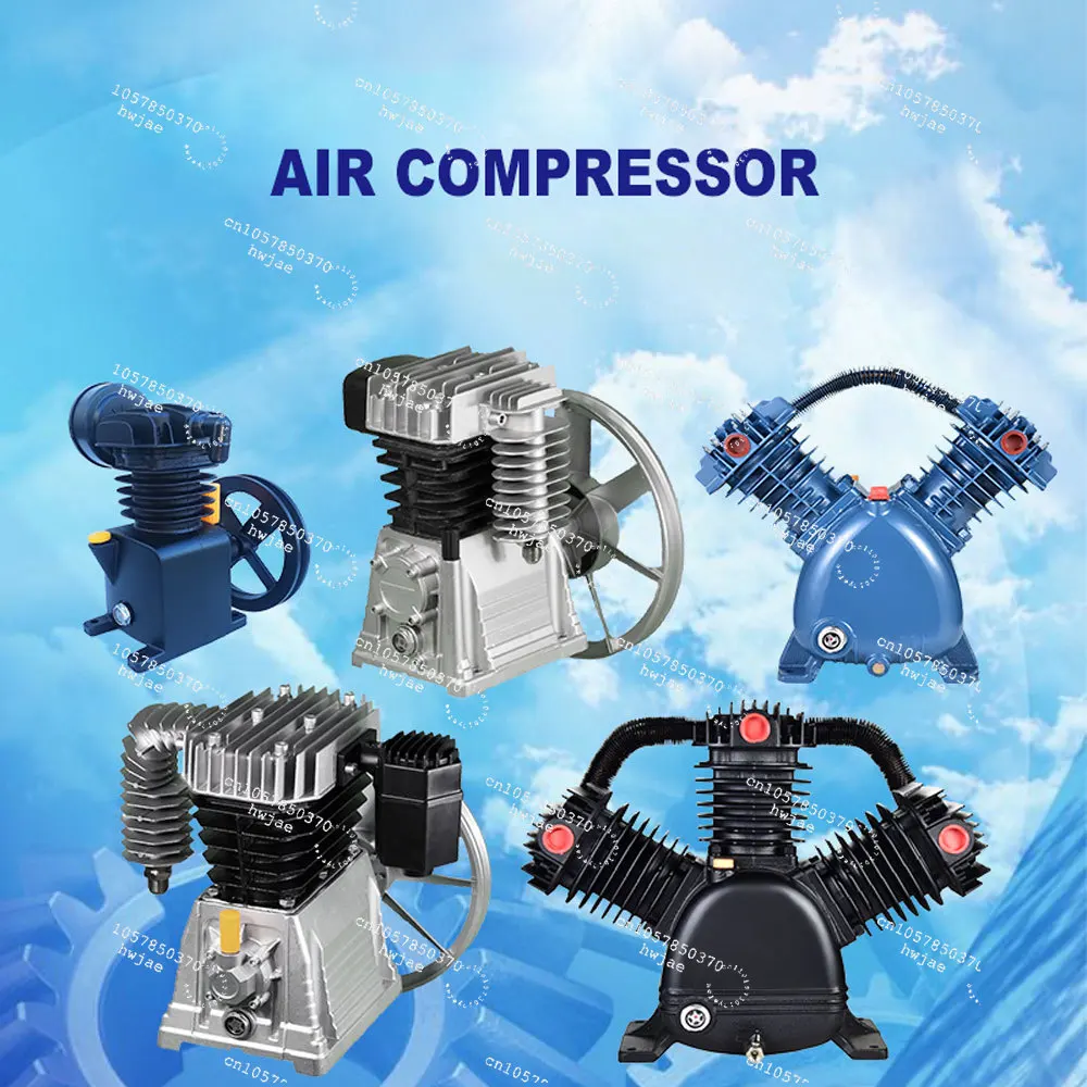 

High-efficiency double-cylinder piston air compressor head air compressor industrial grade Air compressor pump head assembly
