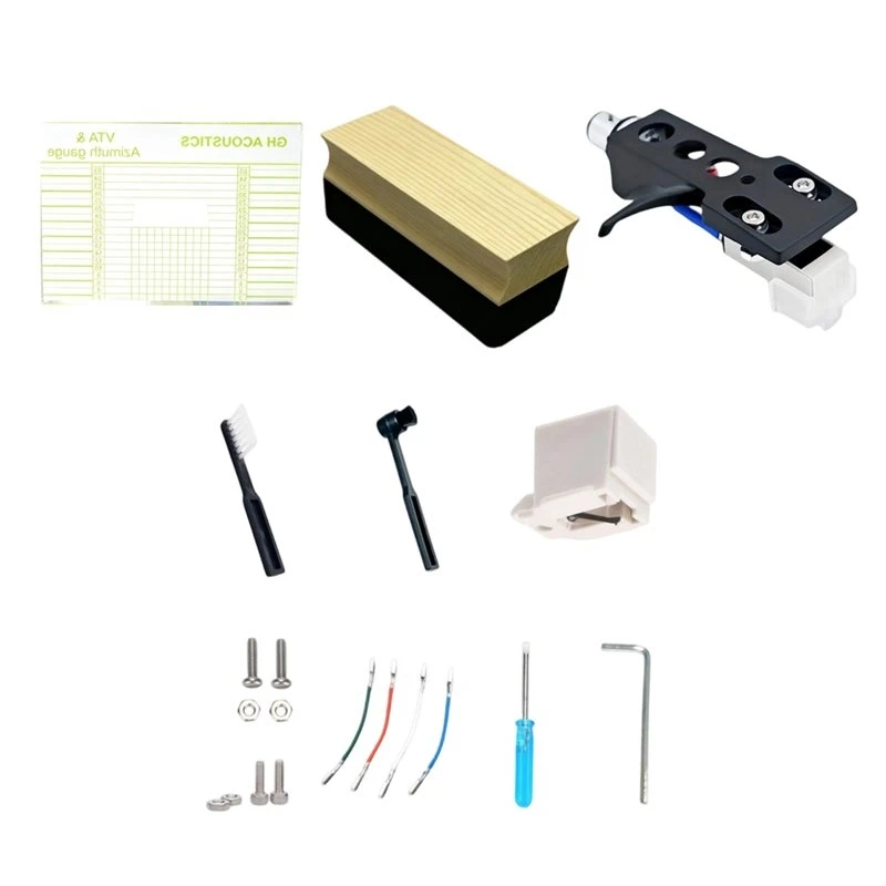 2026 New Vinyl Record Player Set AT3600L Stylus+ Turntable Headshell VTA Azimuth Gauge Record Cleaner 12 PCS Beginner-Friendly