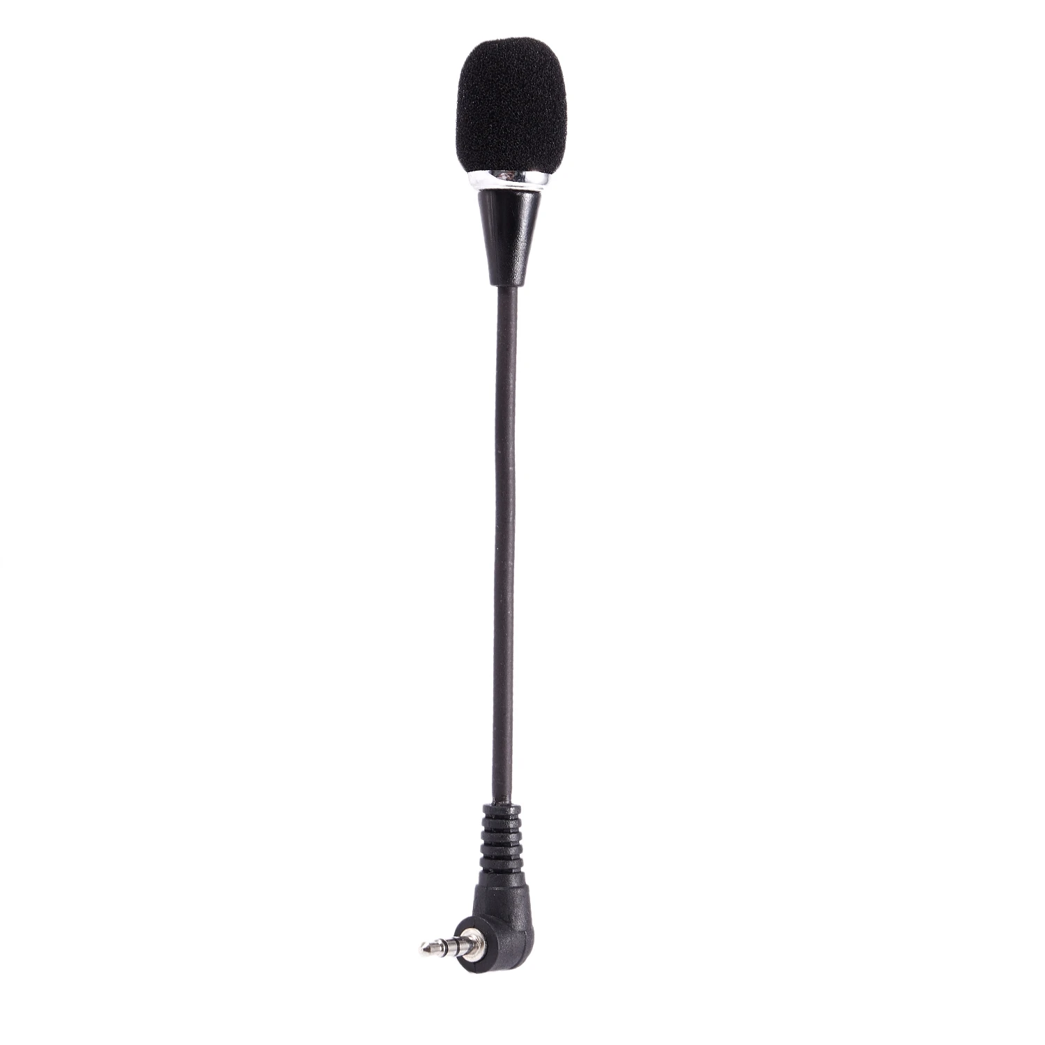 Flexible 3.5mm Jack Mini Microphone Mic For PC Laptop Desktop Skype Yahoo Black