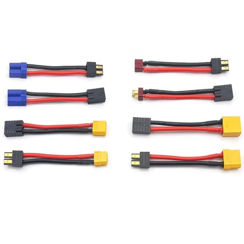 

12AWG/14AWG TRX Male Female toTamiya Deans EC3 EC5 XT60 XT90 With Cover Male Female Connector Adaptor Plug for Rc Battery ESC