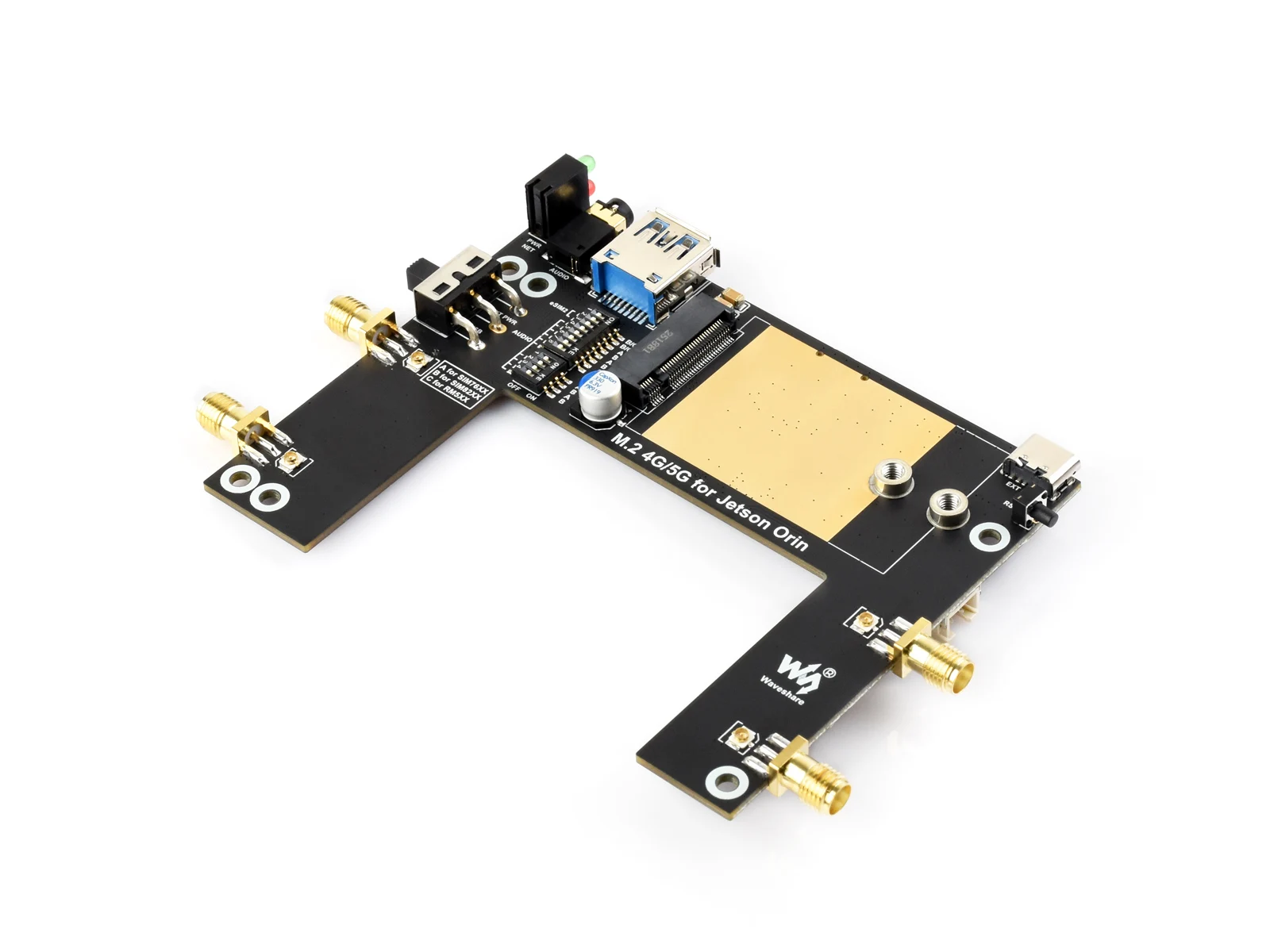 Scheda di espansione comunicazione Jetson Orin 4G LTE con supporto modem globale, GPS GNSS, USB 3.1 per Raspberry Pi, Ubuntu, Windows