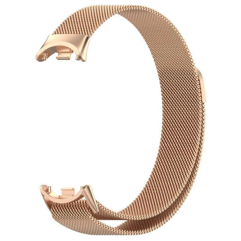 حزام معدني لسوار Xiaomi Mi Band 8 9 10 مع حافظة من البولي يوريثان، واقي ناعم للشاشة، حزام ساعة بديل بحلقة مغناطيسية ميلانو #5