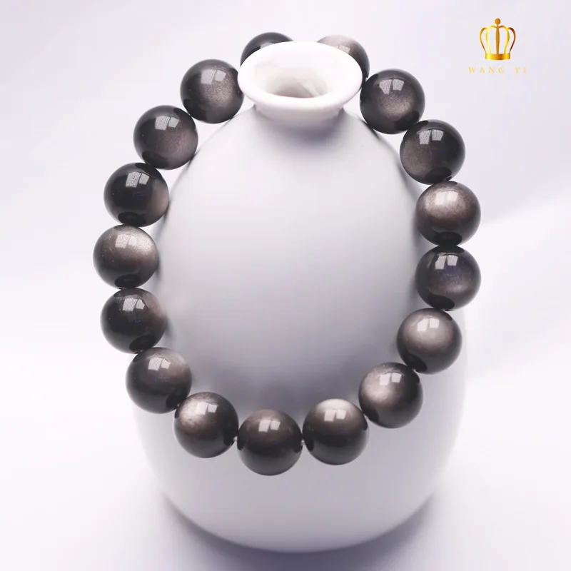 Natural Stone Bracelet Collection Grade 7a Silver White Eye Effect Is Good