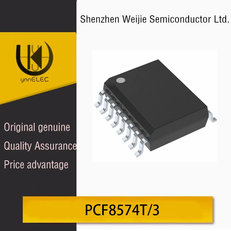 Original PCF8574T/3 8-bit I/O Expander with Interrupt I2C Interface 2.5V-6.0V SOIC-16
