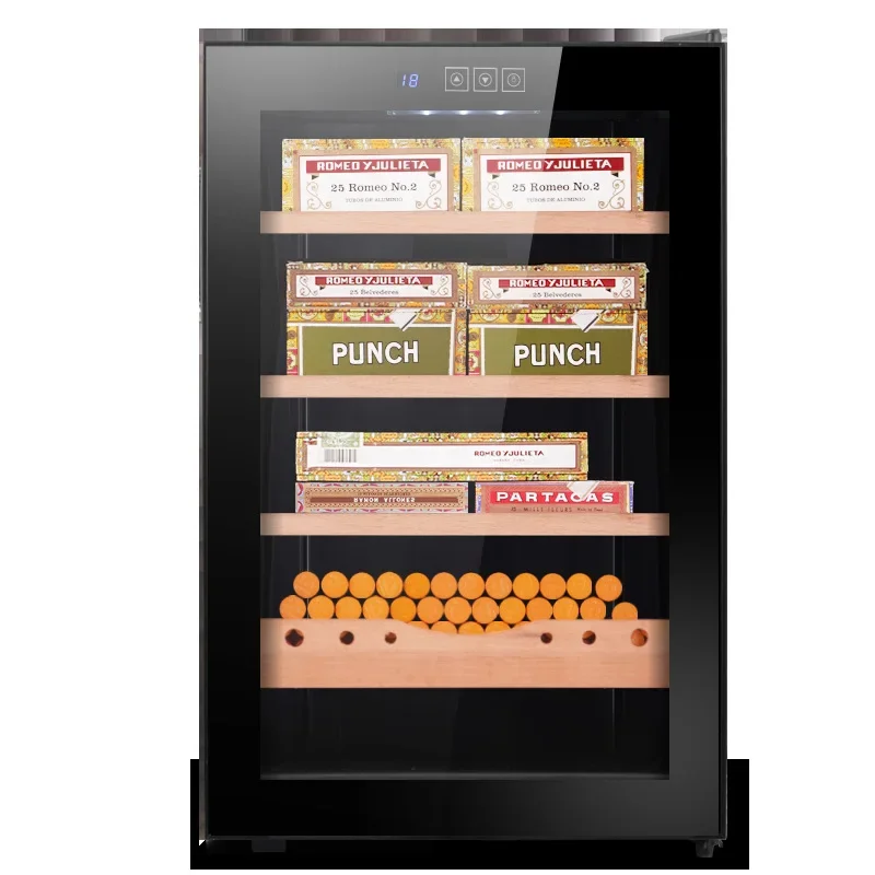 Semiconductor chip refrigeration Cigar cabinet temperature control mini moisturizing cabinet red wine cigar storage cabinet