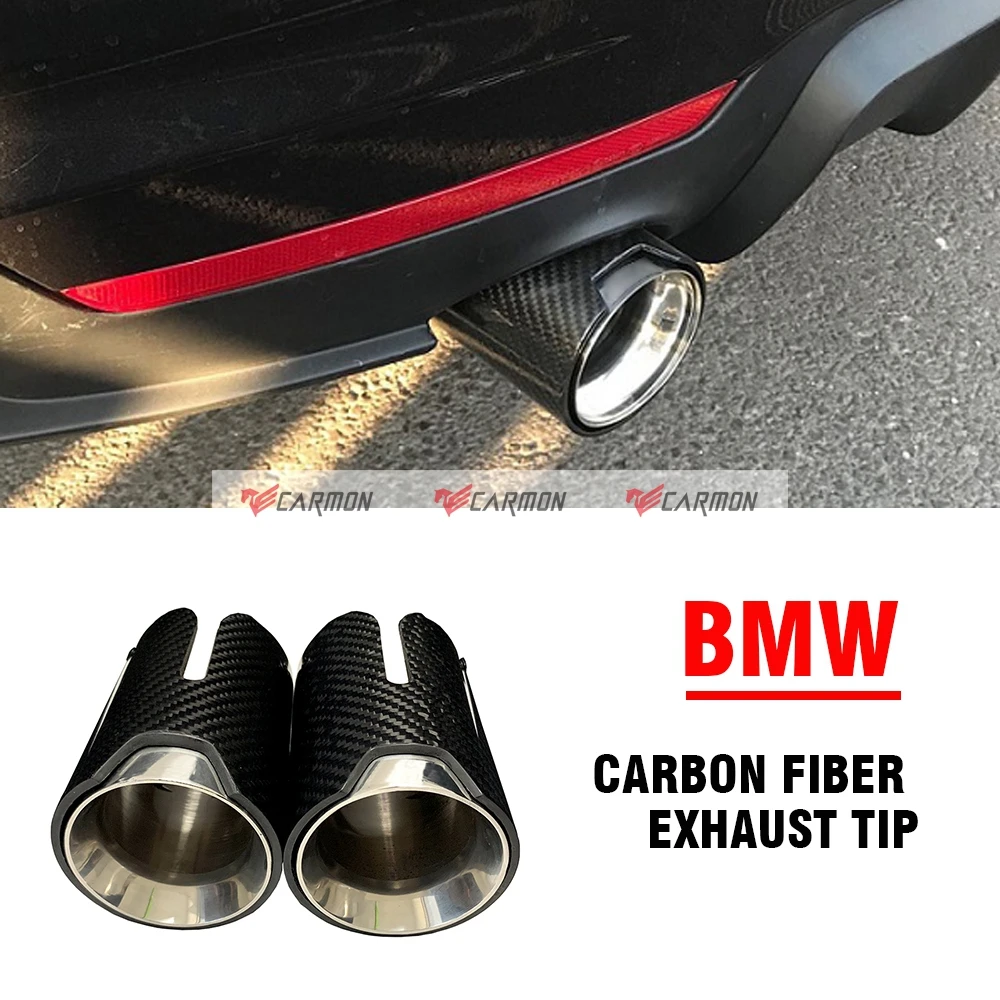 M Performance Carbon Fiber Exhaust Tips Mufller Tail End Pipes For BMW E90 E92 325i 328i POLO MK6