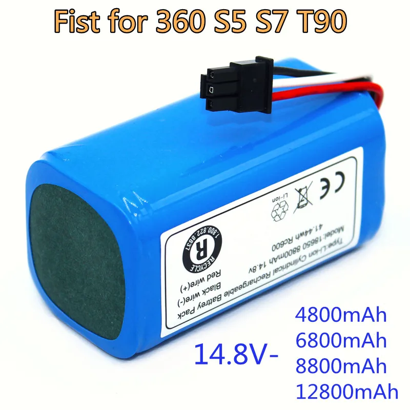 Paquete de batería de14,8V, 100% mah para Robot aspirador, baterías de repuesto para 8800 S5, S7, T90.14.8v. 360 mAh, 8800 nuevo.