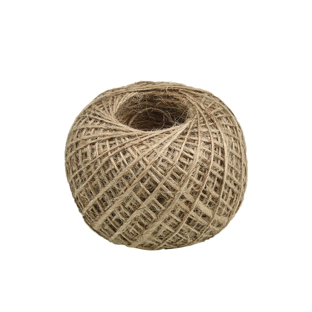 100m Roll Linen Jute Rope Braided Rustic String Cord Flower Vase Basket Ornaments Decor Cotton Arts Crafts Sewing