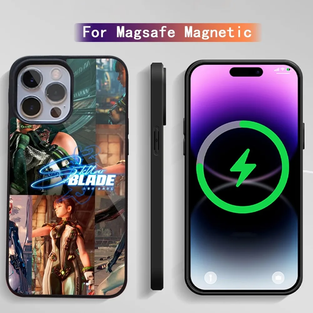 Stellar Blade Game Phone Case For iPhone 15 14 13 12 11 Plus Pro Max Magsafe Magnetic Wireless Charging