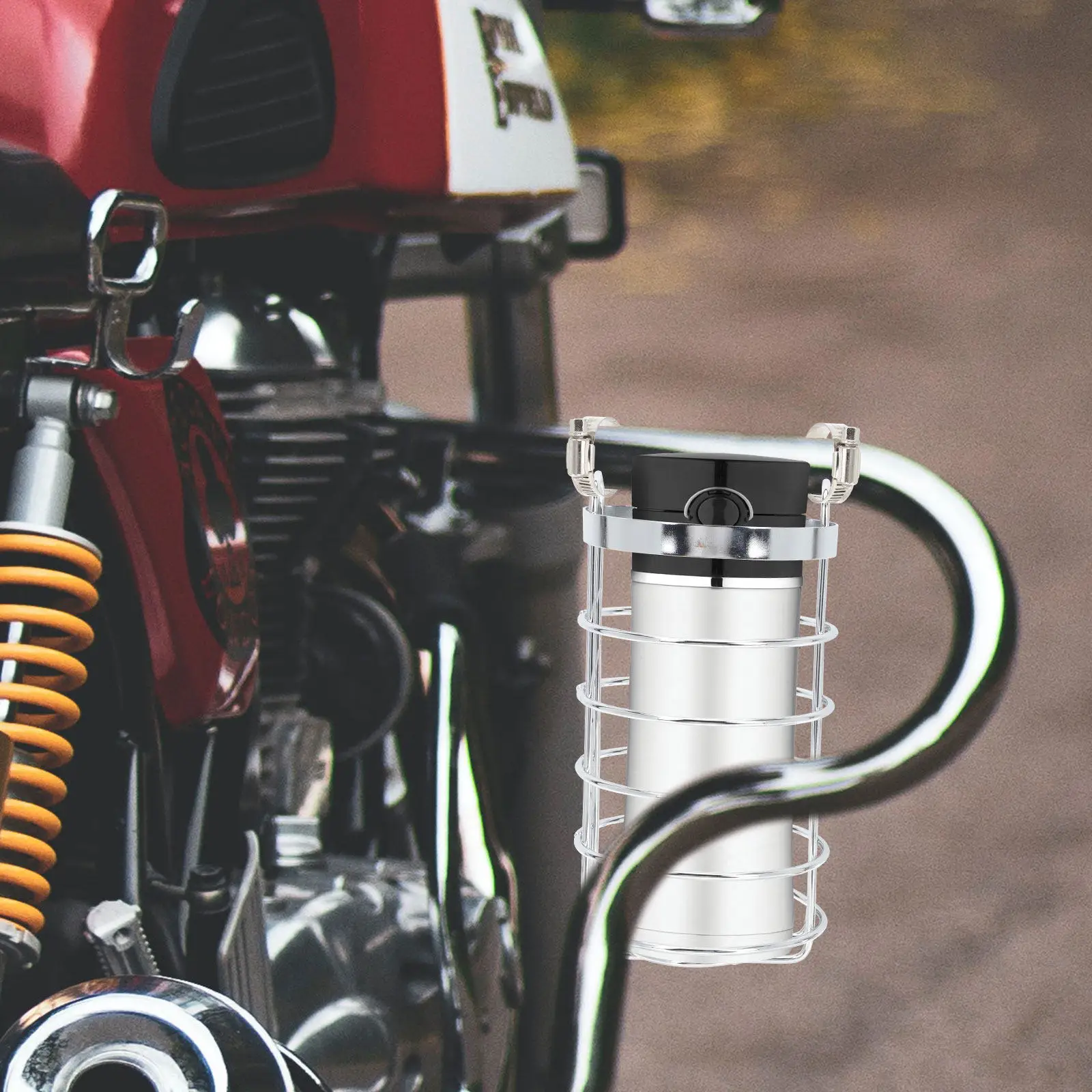 

1Set Bike Water Cup Holder Stainless Steel Bottle Rack Smooth Edge Design for Bicycle Kettle Storage Riding Supplies