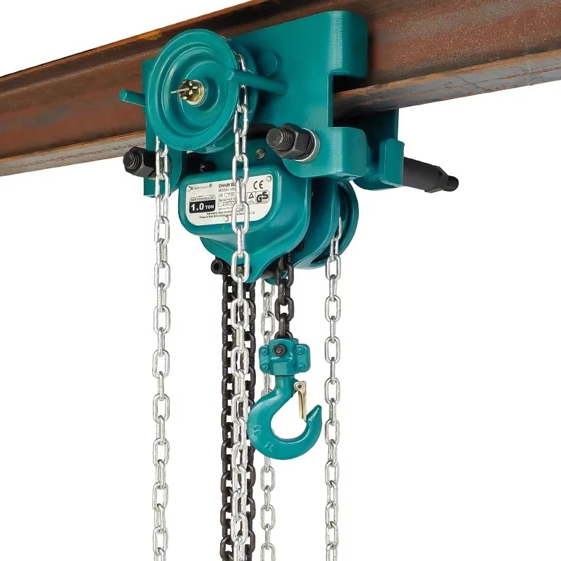 

Integrated Hand Chain Hoist I-beam Pulley Mobile Crane Low Headroom Hand-operated Chain Hoist Winch Lift