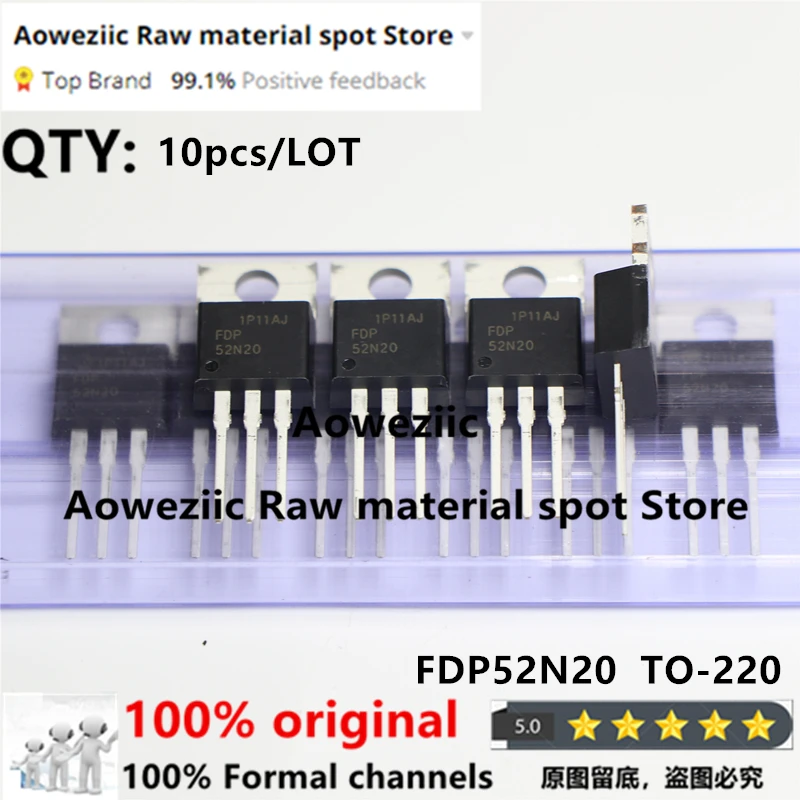 Aoweziic  2022+  100% New Imported Original  FDP52N20 52N20 TO-220 N-channel MOS FET 52A 200V