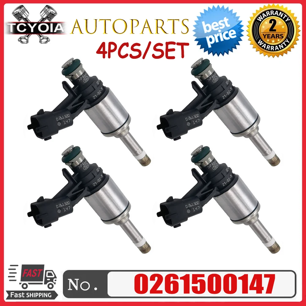 

4Pcs/lot 0261500147 Fuel Injector For Ford EDGE EXPLORER TAURUS FOCUS GALAXY MONDEO S-MAX 2.0 EcoBoost 2010-2017 LINCOLN MKC MKZ