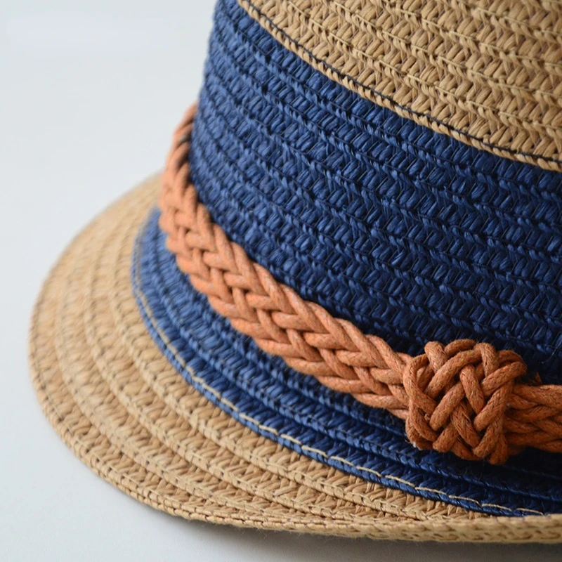 Panamanian straw - boy Jazz Jazz hat English style guy for a beach sun hat a cool hat woven for