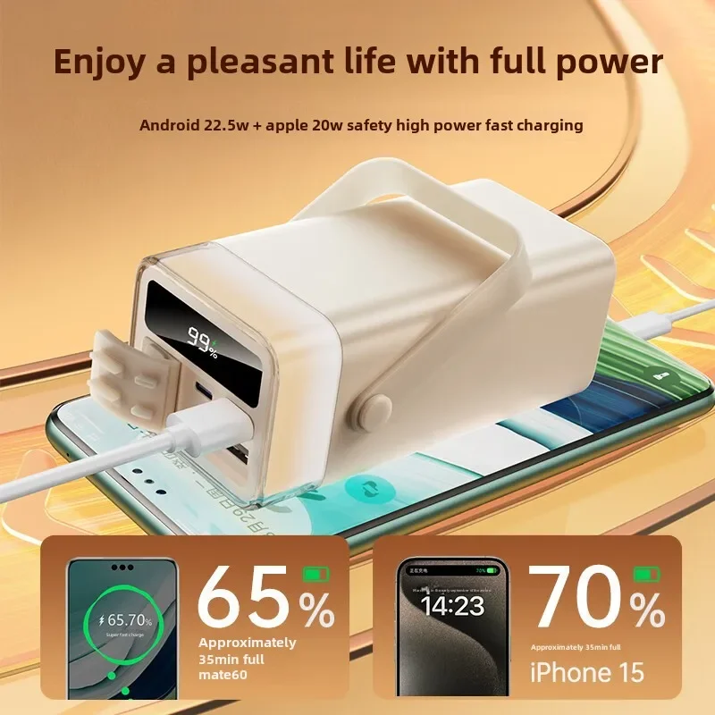 40000mAh High Capacity Power Bank Super Fast Charging For MacBook iPhone 15 Pro MAX iPad Power Banks Outdoor Camping Power