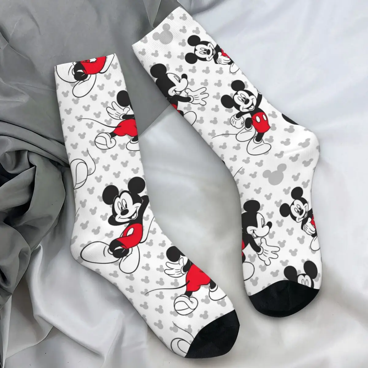 

Adults Men Socks Mickey Mouse Collage Stockings Winter Harajuku Breathable Socks Pattern Outdoor Sports Anti Slip Socks