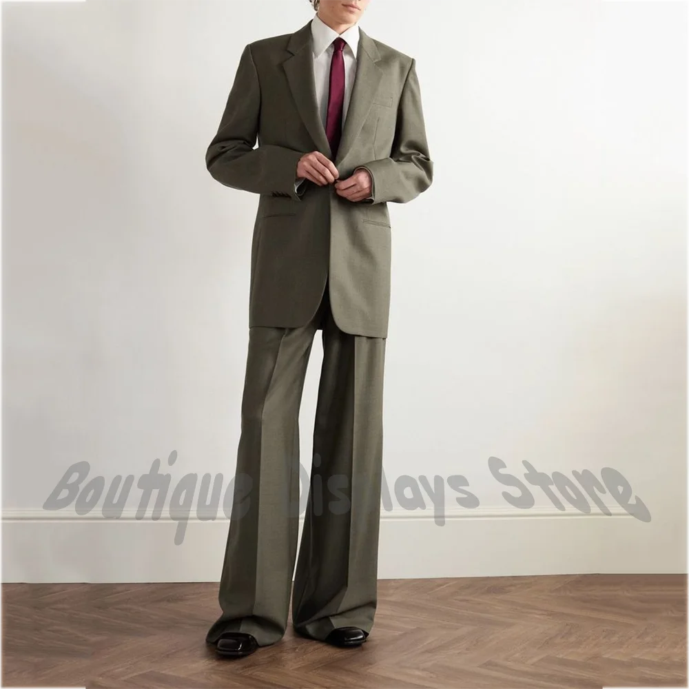 

Classic Men's Suit for Wedding Notch Lapel Single Breasted Straight Fit Jacket Pants Formal Occasion Business Party Fashion Set