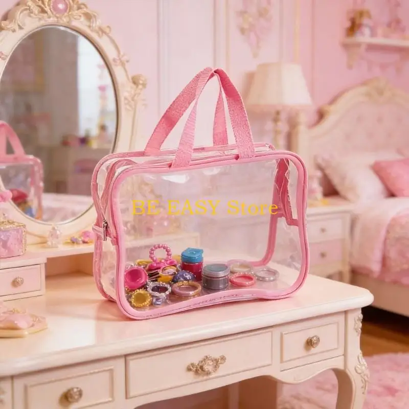 E28F 6 Pieces Large Capacity Waterproof Toy Organizers Bags Craft From PVC For Home And Travel Use