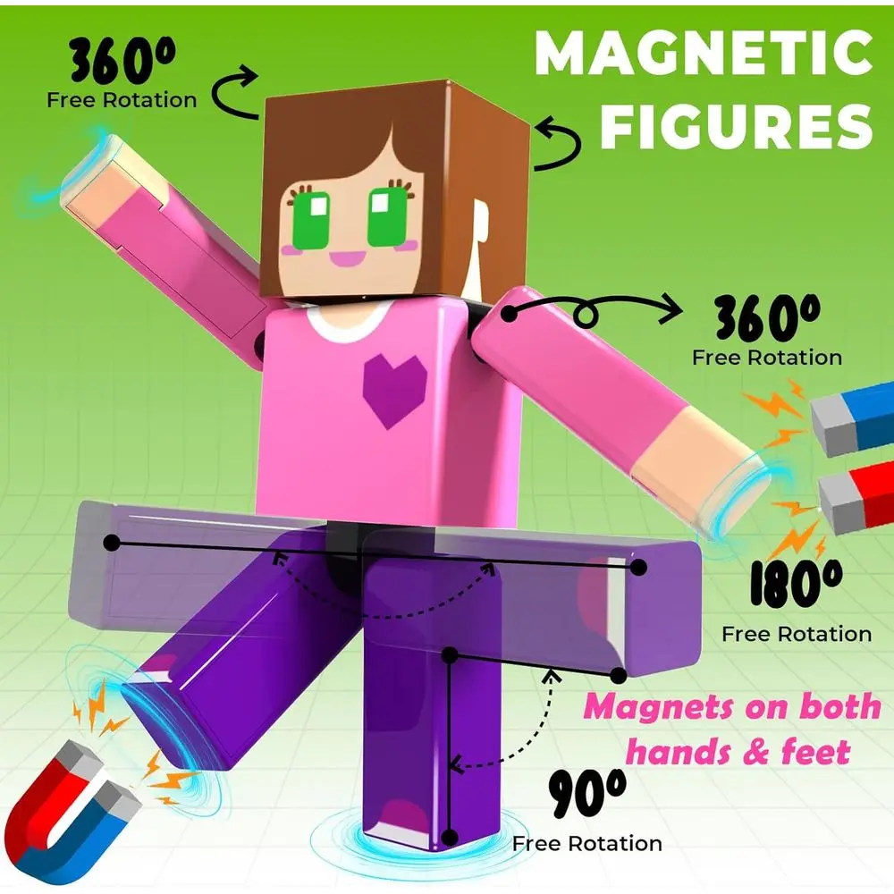 160-Piece Magnetic Building Set for Kids 4-8 Years, STEM Learning Cubes, Gift for 3+ Boys & Girls